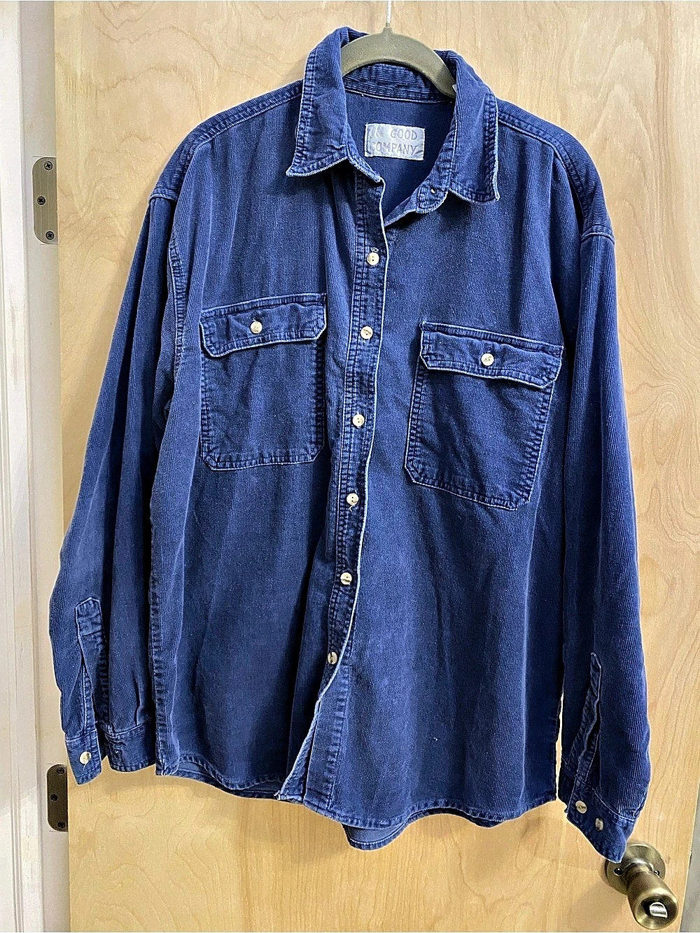In Good Company Casual Cotton Corduroy Shirt Size Large